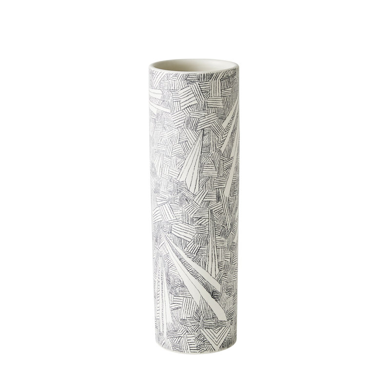 Searchlight Handmade Ceramic Table Vase, 14.75" H x 4.25" W x 4.25" D
