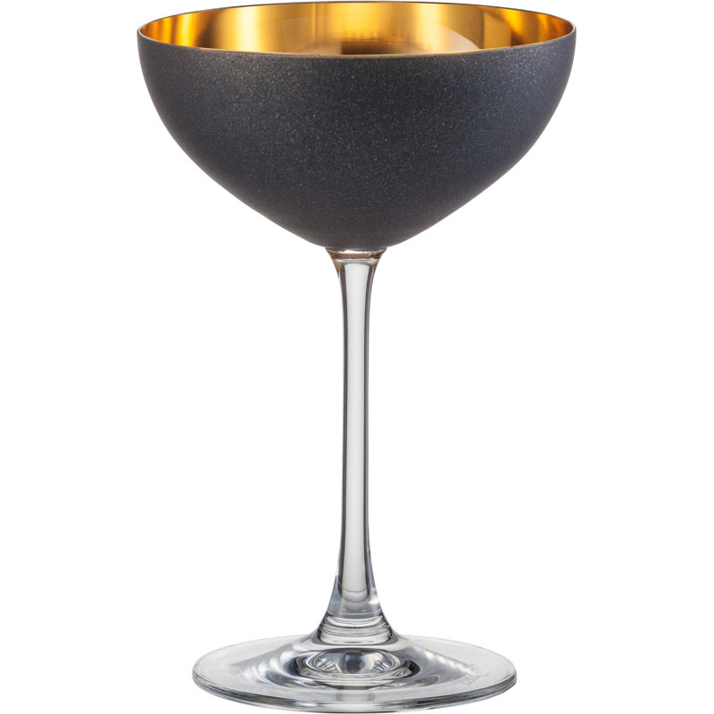 Verres à champagne 24 carats Oro24K, Noir