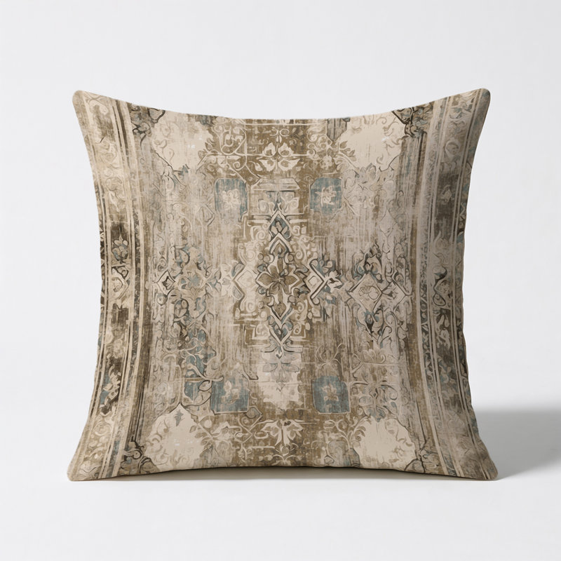 Classic Revival Indoor And Outdoor Throw Pillow, Square 18"