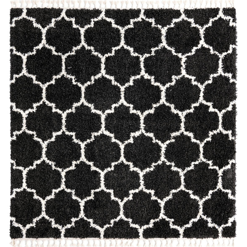 Geometric Indoor Rug, Square 7'10"