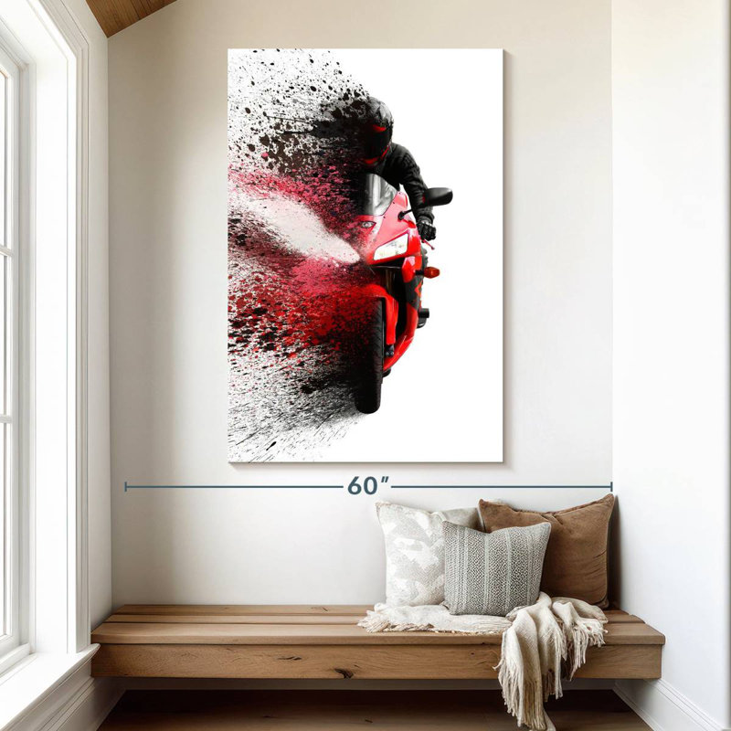 Mehar Fading Motorcycle, 51" H x 34" W
