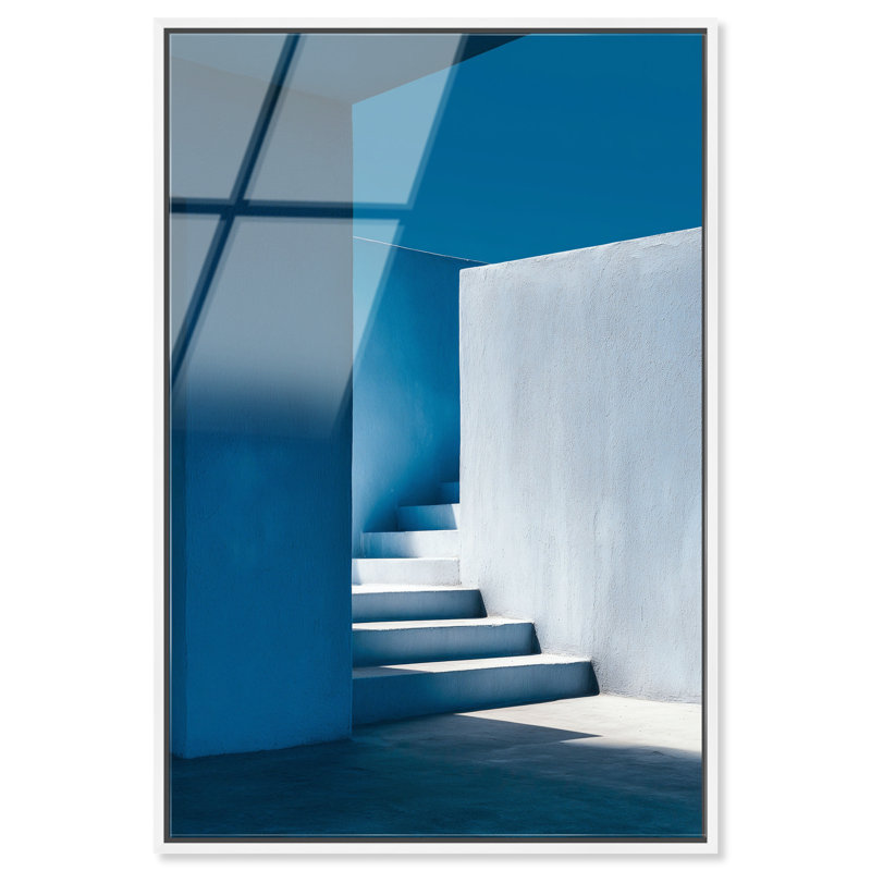 Deep Ocean Walls I Print by Oliver Gal, 55"H x 37"W, White Floater Frame