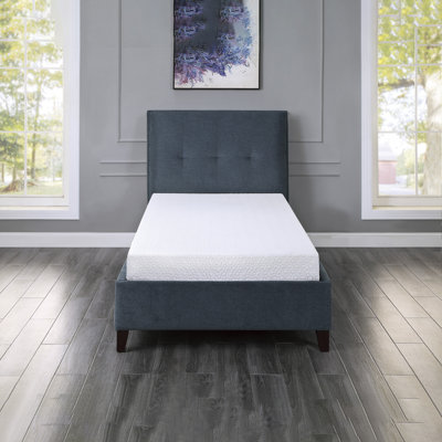 Matelas ferme en mousse viscoélastique imprégnée de gel de 6/8 po dans une boîte, blanc (simple)