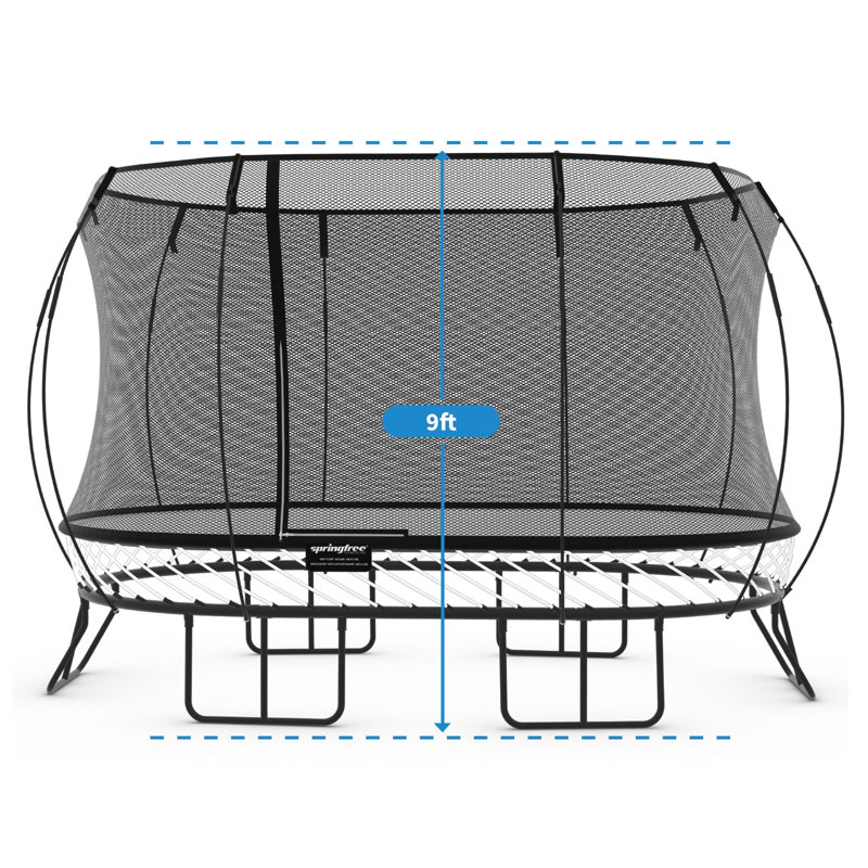 4 Piece Springfree Trampoline 13' Oval Backyard Trampoline with Safety Enclosure