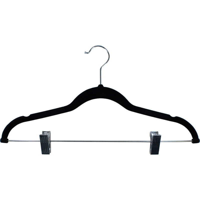 Cintre en velours noir Slimline