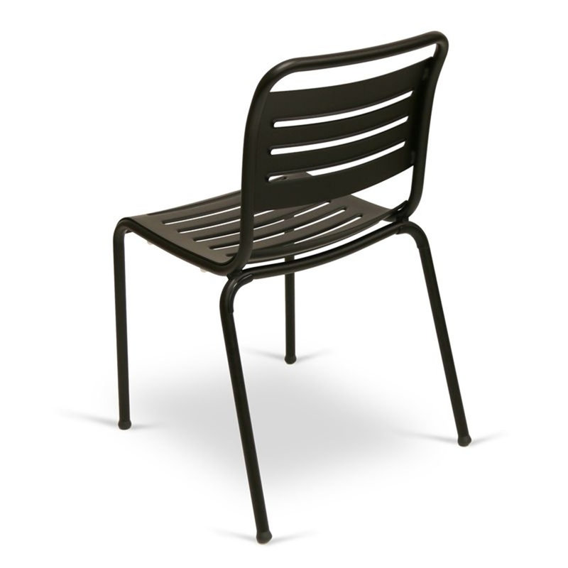 Outdoor Dining Side Chair, Black