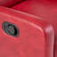 Fauteuil inclinable manuel en cuir synthétique rouge-16562373