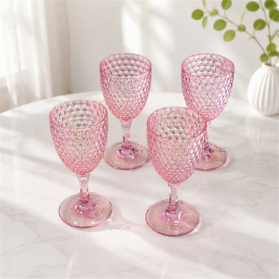 Plastic Wine Glasses Set of 4 (12oz)