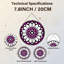 Vitrail de fenêtre en verre coloré 7,8 po H Mandala-549371368