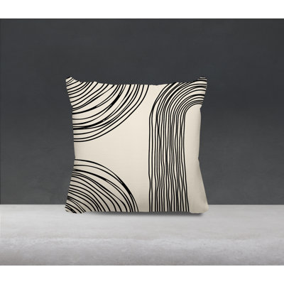 Cassie Abstract Spun Polyester Outdoor Reversible Throw Pillow