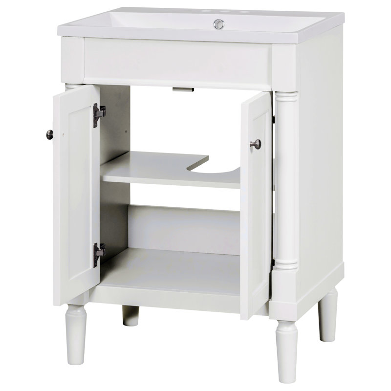Talanta 24'' Single Bathroom Vanity with Top, White