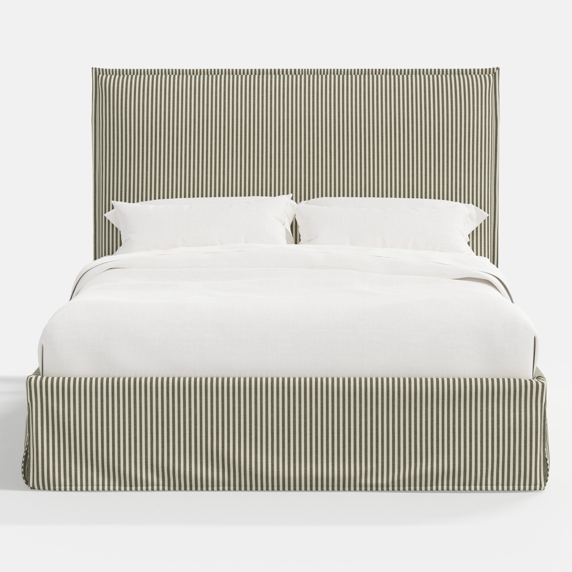 Stoffer Home x Cloth and Co. Maura Bed, Jane Stripe Laurel, King