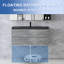 Meuble-lavabo mural mural flottant simple gris-832527706