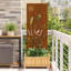 Garden Privacy Screen 50 X 140 Cm Galvanised Steel-851371213