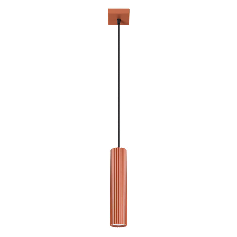 Bonina 1 - Light Brushed Nickel Pendant, Red