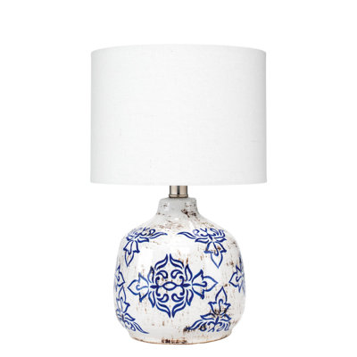 Lampe de table blanche 7,5 "Issaiah