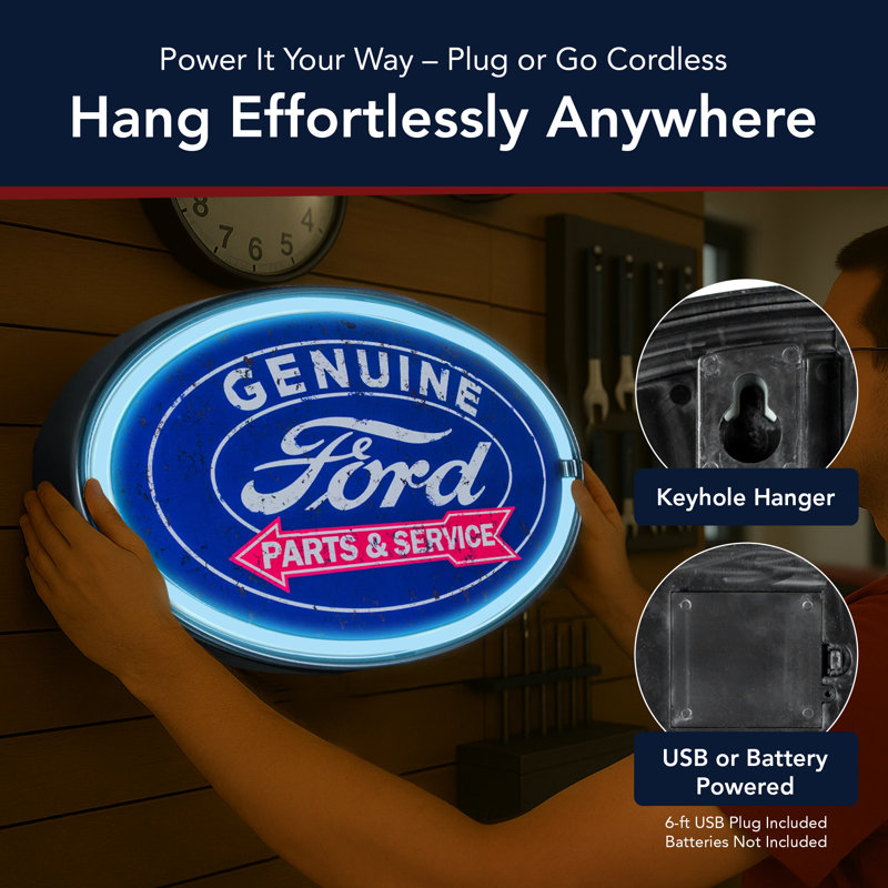 Enseigne lumineuse del ford