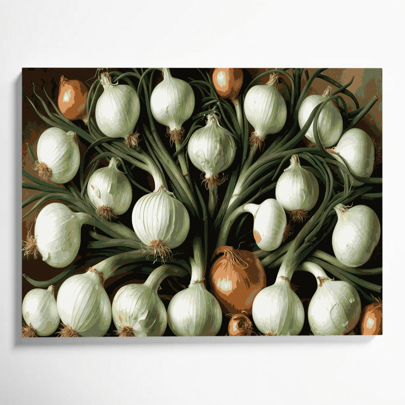 Art mural sur toile brun légumes légumes, H 20 po x l 30 po