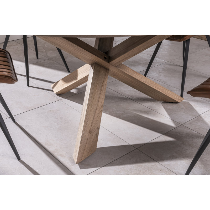 Crandell Oatmeal Round Dining Table