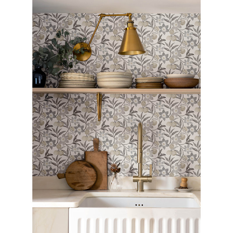 Papier peint Passiflora, Gris