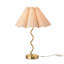 Lampe de table en spirale dorée 21,25 po avec abat-jour plissé festonné-117479919-117479920