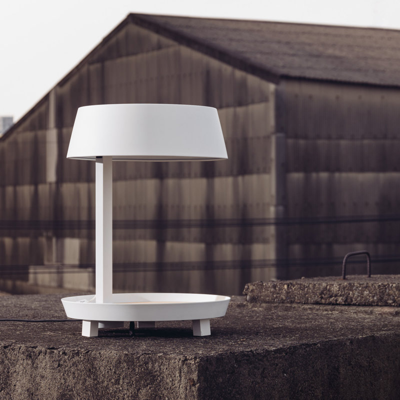 Carry Table Lamp, 16.5" H x 10.2" W x 10.2" D, Matt Pure White
