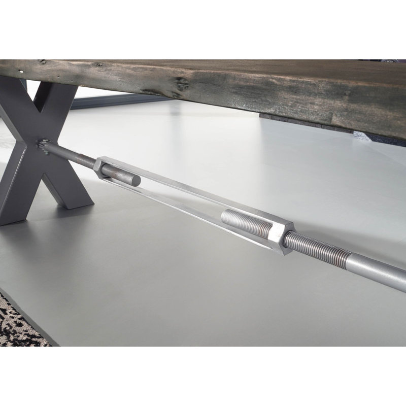 Iron Label Bench, H46 x W180 x D38cm, Grey
