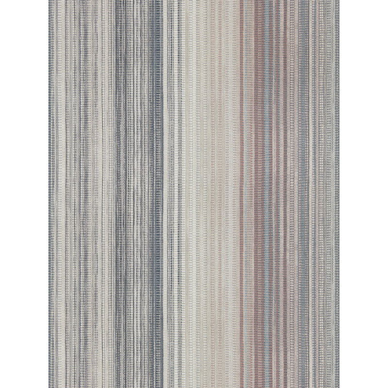 Spectro Stripe Wallpaper, Steel/Blush