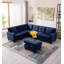Ensemble de canapé modulaire réversible de coin et repose-pieds-236684983