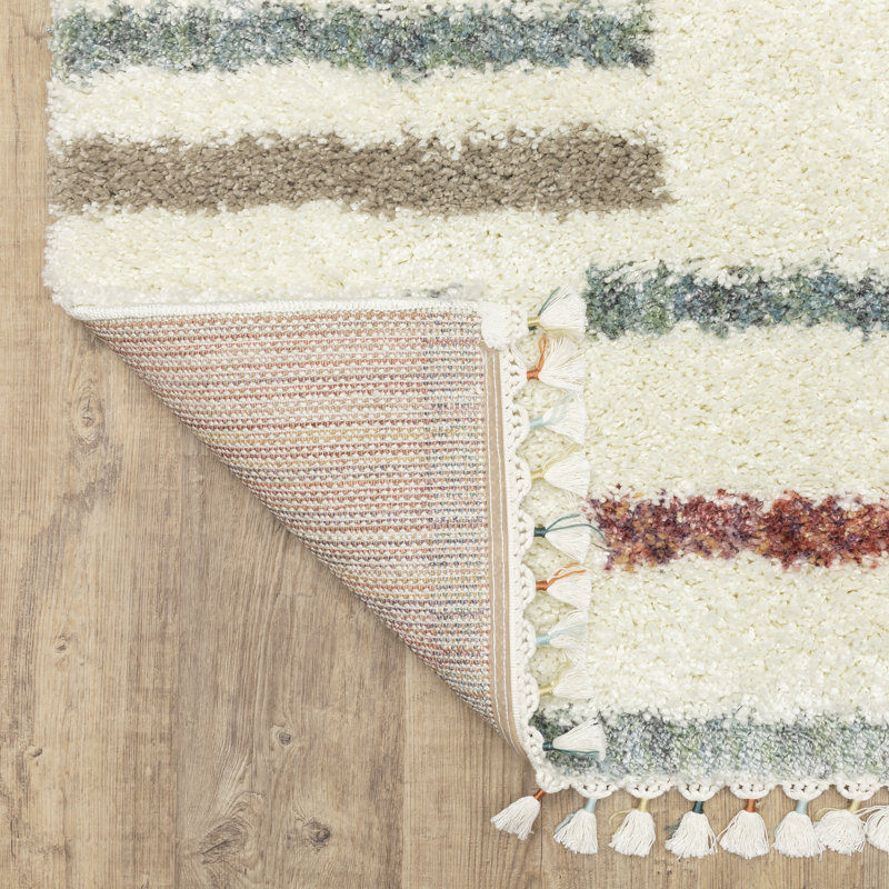 Performance Striped Indoor Rug, Rectangle 5'3" x 7'6"