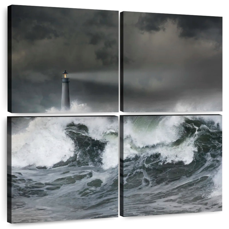 Alvord Turbulent Seas Lighthouse, 26" H x 26" W