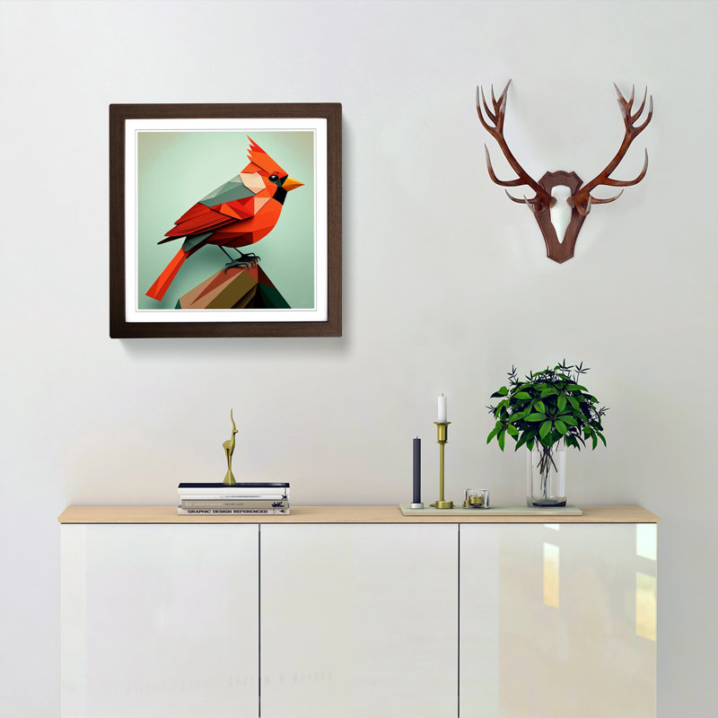 Single Picture Frame Print on Wood, Walnut
