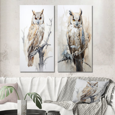 Wise And Watchful Majestic Owl - Owl Wall Decor Set Of 2