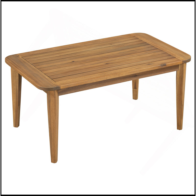 Table basse d'extérieur en bois d'acacia