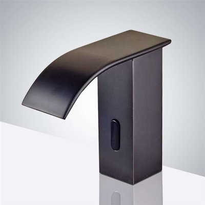 BathSelect Oil Rubbed Bronze/Matte Black Commercial Automatic Touch-Free Sensor Faucets Waterfall