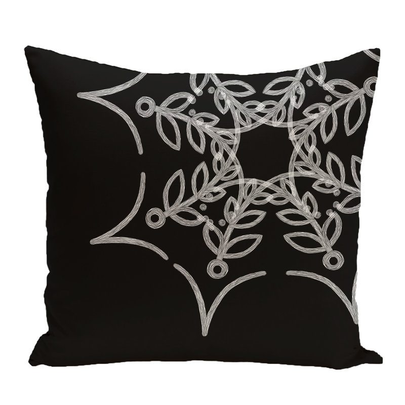 Square Outdoor Pillow, Black, 18" H x 18" W