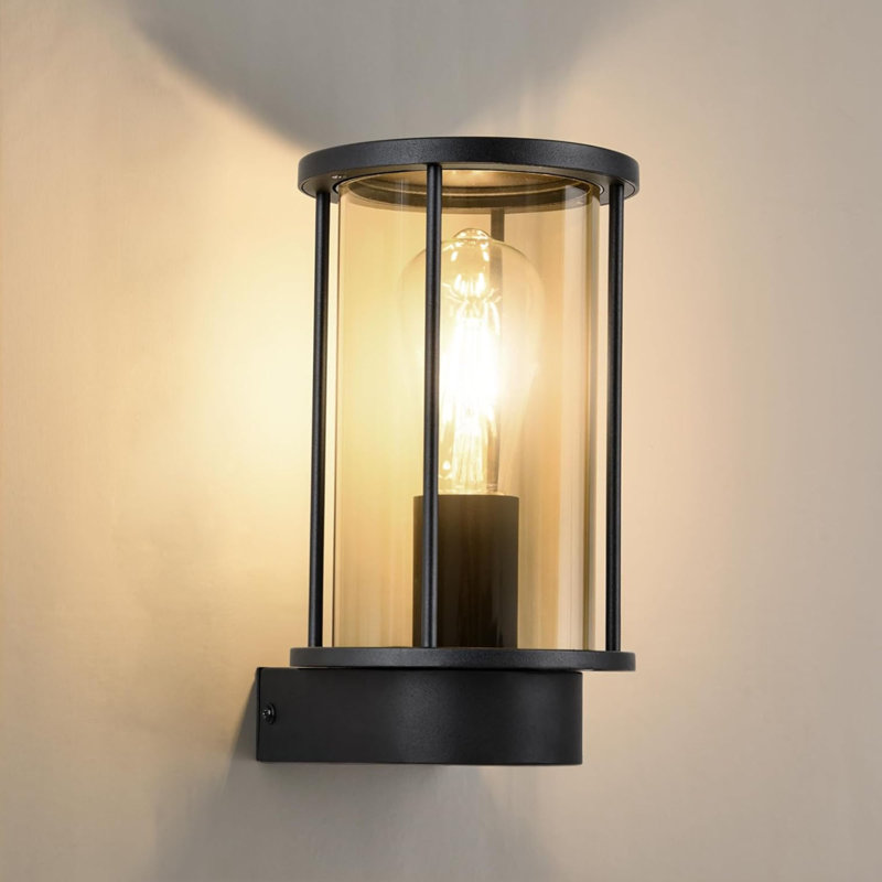 Matte Black 25.4cm H Outdoor Sconce