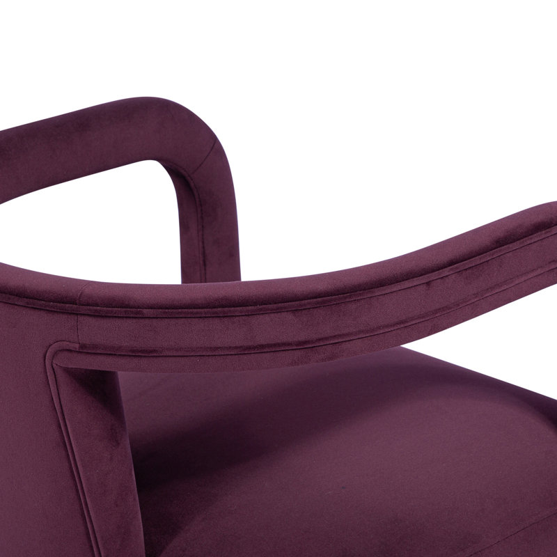 Metro Barrel Chair, Stax Plum Performance Velvet