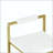 Velvet Barstool - Gold Frame with Creamy White Seat