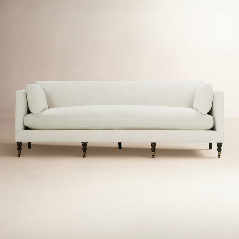 Madeline Sofa, Natural, Chocolate, 34"H x 90"W x 40"D