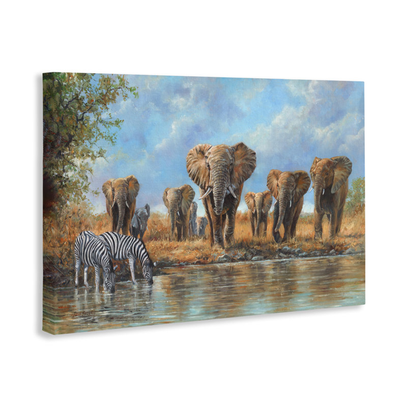 «Gathering Of Giants», toile par David Stribble, H 20 po x l 30 po