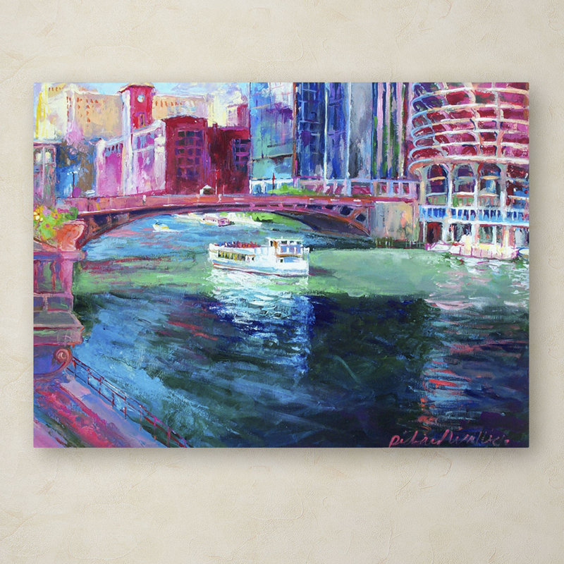 «Chicago 2» par Pakarad, reproduction d'art sur toile tendue, H 24 po x l 32 po x P 2 po