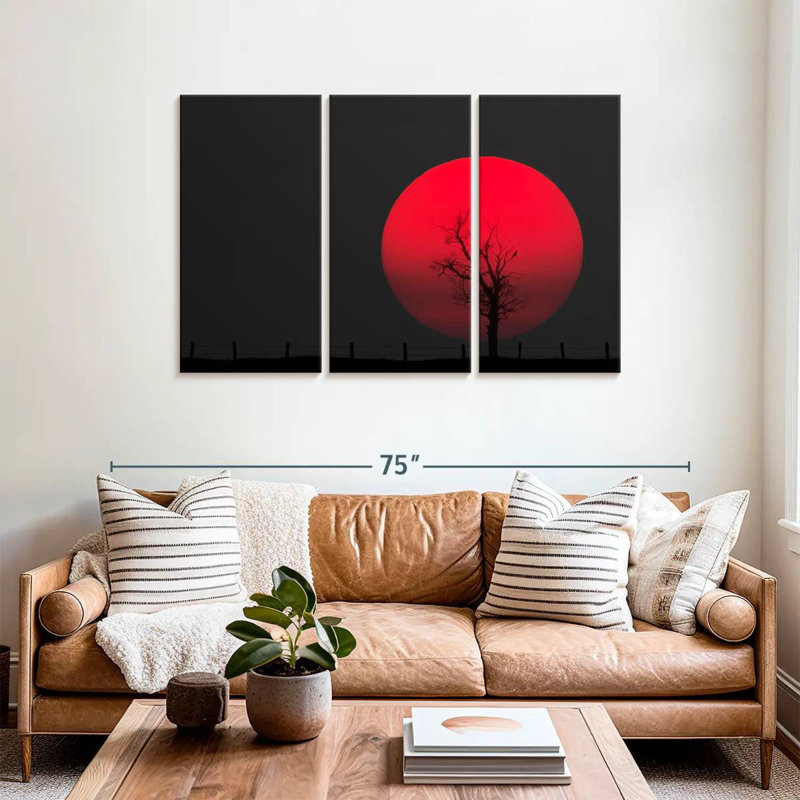 Oberle Red Full Moon, 36" H x 57" W