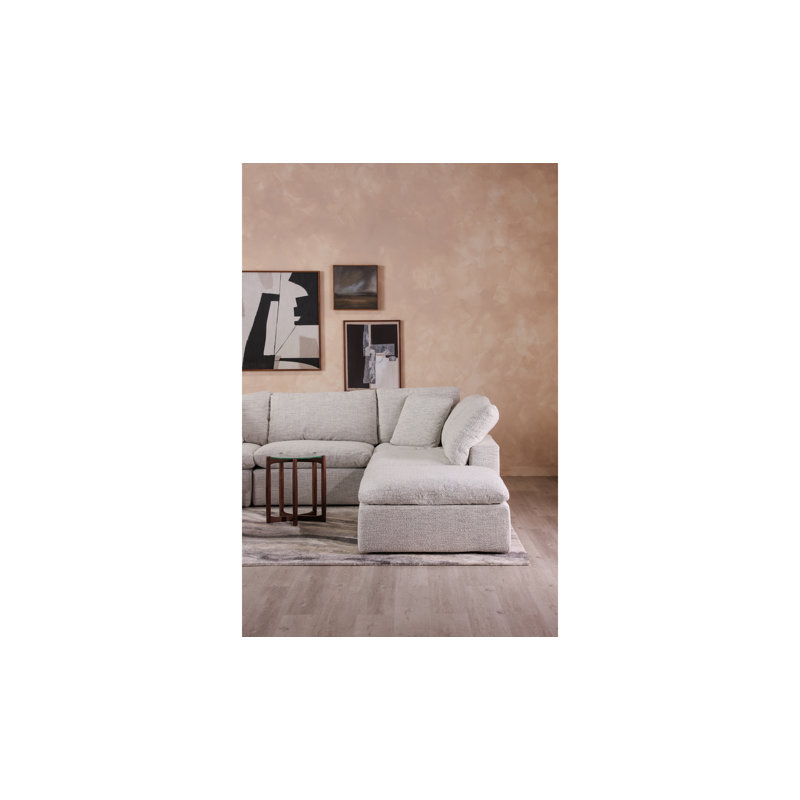 Armand Performance Fabric Ottoman, Light Gray Livesmart®