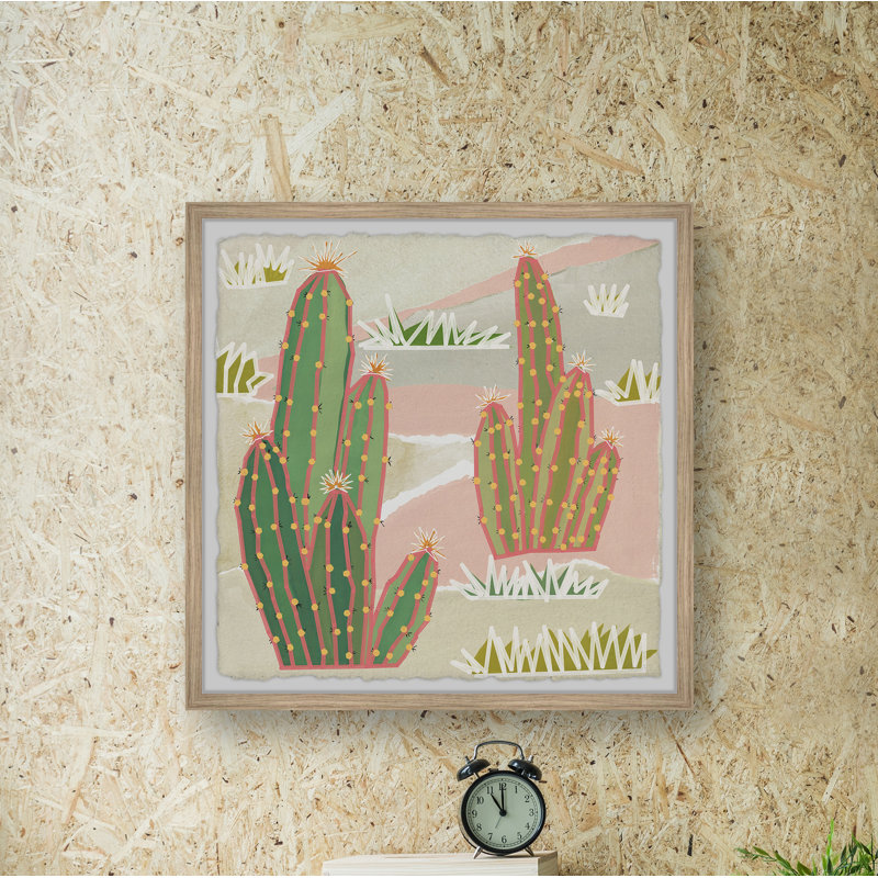 «Cactus Fields» par Parvez Taj, reproduction d'art sur papier encadrée, H 12 po x l 12 po x P 1,5 po