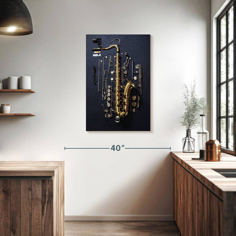 Abarca saxophone démonté, H 36 po x l 24 po