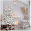 Arbre de Noël floqué avec cônes - pointes en PVC enneigées, structure à charnières, support en métal stable, installation facile-686623262