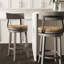 Tabouret 31 "à hauteur de bar en bois avec siège en ruppie naturelle, 1 pièce-1634684666-1634684664