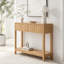 Console cannelée de style moderne du milieu du siècle avec 2 tiroirs