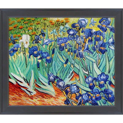 Wildon Home® Irises Reproduction Framed On Canvas by Vincent Van Gogh ...